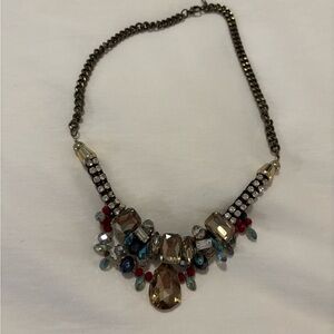 Elegant Multi-Color Statement Necklace